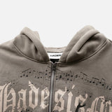 MUZIC PATCHES BOXY HOODIE ZIP